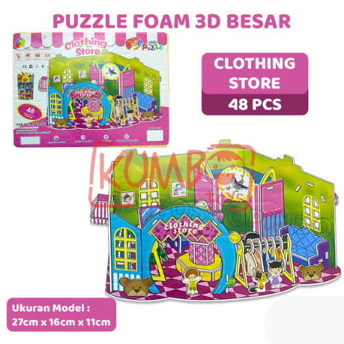 Mainan Edukasi Anak Puzzle Foam 3D Besar DIY Jigsaw Foam
