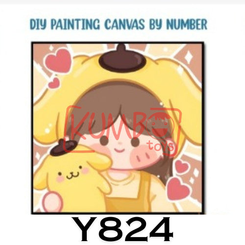 Mainan Edukasi Anak Painting Canvas By Number SANRIO KARAKTER