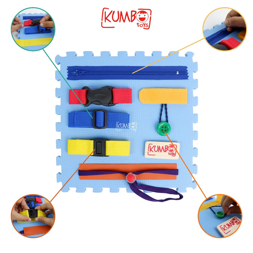 Mainan Edukasi Anak Busy Mat Fine Motor Montessori Play