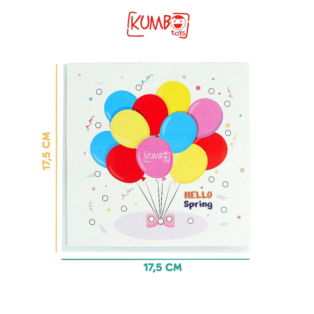 Mainan Edukasi Anak DIY Menempel Pompom Figura Art And Craft Frame