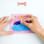 Mainan Edukasi Anak DIY Menempel Pompom Figura Art And Craft Frame
