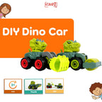 Mainan Edukasi DIY DINO CAR ASSEMBLY Konstruksi Rakit Mobil