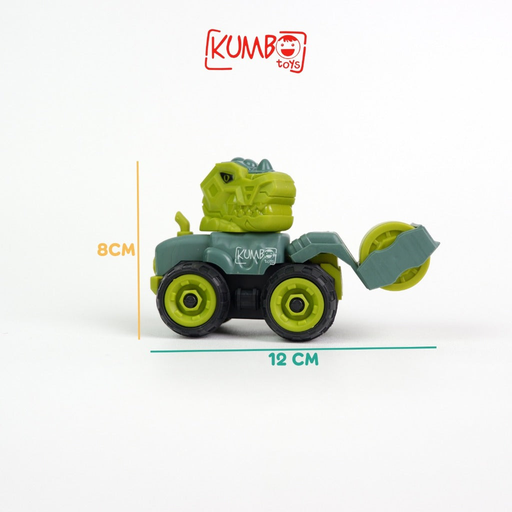 Mainan Edukasi DIY DINO CAR ASSEMBLY Konstruksi Rakit Mobil