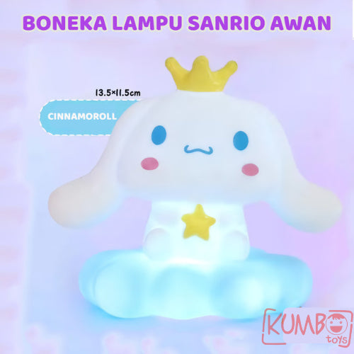 Mainan Anak Lampu Sanrio Bentuk Awan LED Dekorasi Kamar Tidur