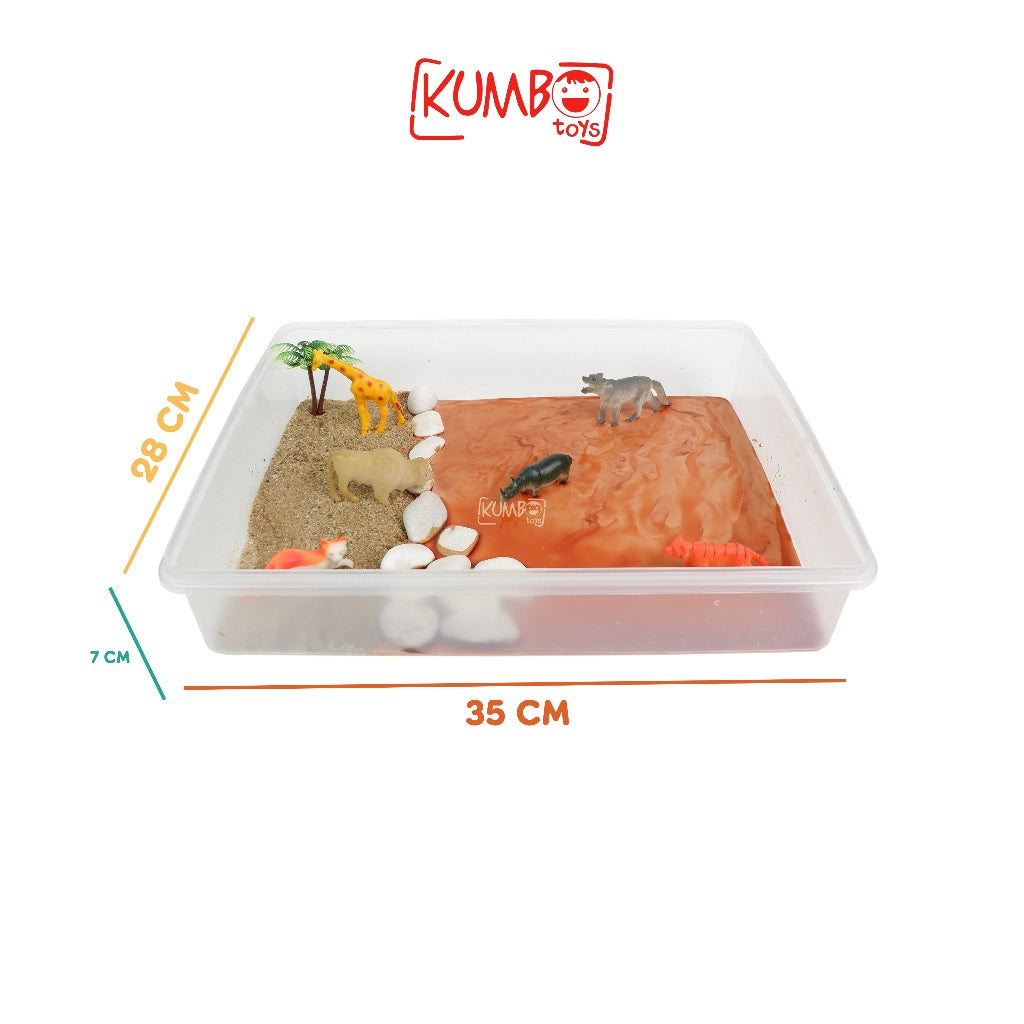 Sensory Box Tema Safari / Sensory Play Mainan Montessori