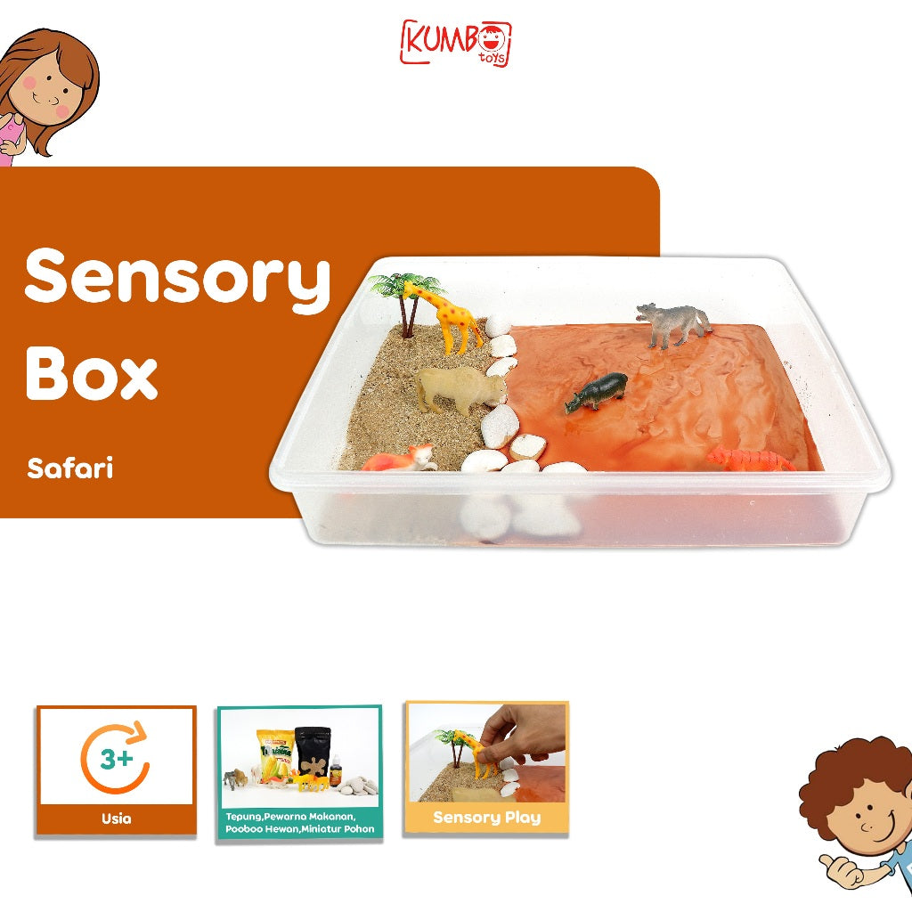 Sensory Box Tema Safari / Sensory Play Mainan Montessori