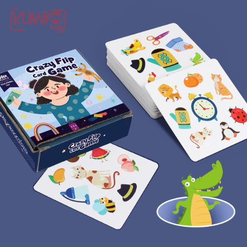 Mainan Edukasi Flash Card Crazy Flip Card Game Kartu Tebak Gambar