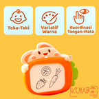 Mainan Edukasi Anak Rabbit Magnetic Bead And Drawing Board Papan Magnet Kelinci