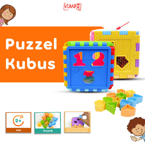 Mainan Edukasi Puzzle Kubus Bola Putar Warna Warni