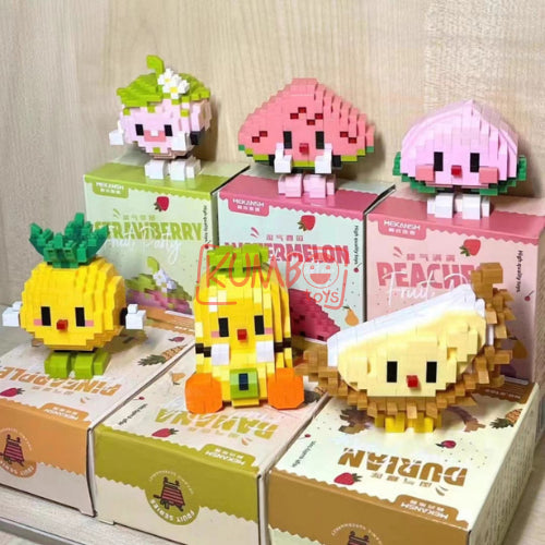 Mainan Anak Bricks Fruit Nano 3D Mainan Balok Susun Karakter Buah