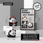 Mainan Edukasi Anak Bricks Cute Panda 3D Block Magic Building