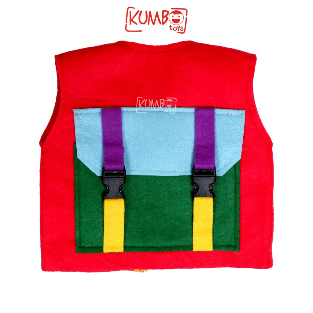 Mainan Edukasi Anak Busy Vest Dressing Skill Mainan Montessori Anak