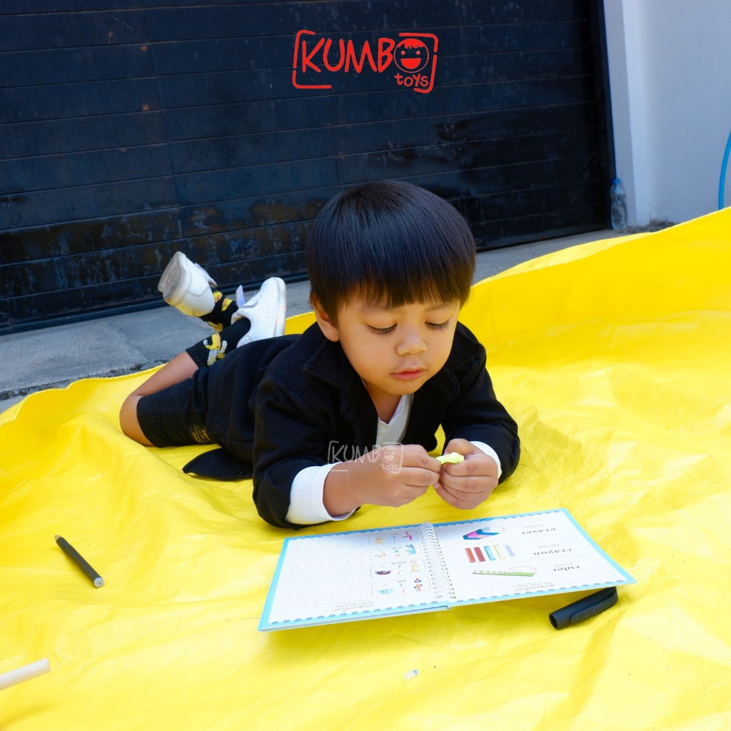 Buku Anak Belajar Menulis Pintar Ajaib Magic Book Angka Huruf English