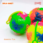 Mainan Edukasi Bola Karet Duri Menyala/ Bola LED