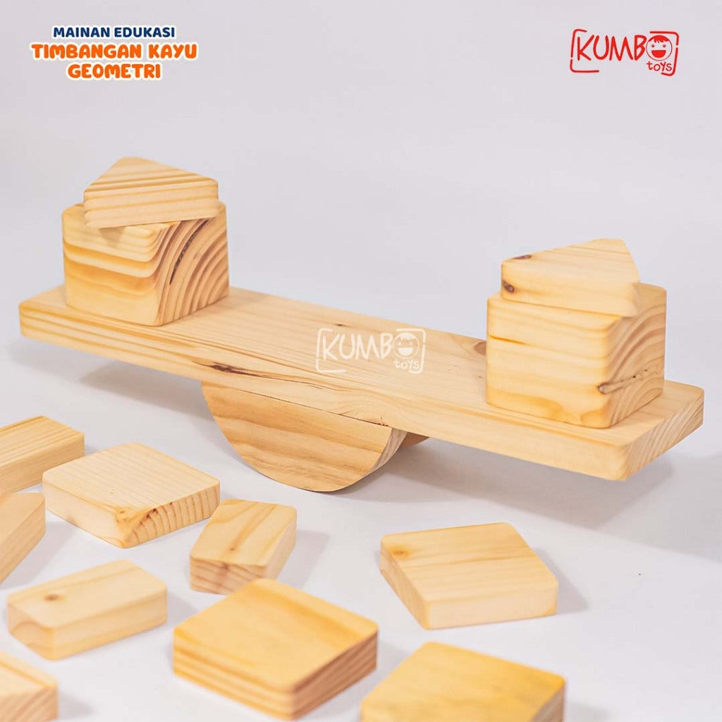 Mainan Edukasi Montessori Mainan Simulasi Kayu Blok Keseimbangan Timbangan Kayu  Mainan Kemampuan Sensorik Tangan Anak