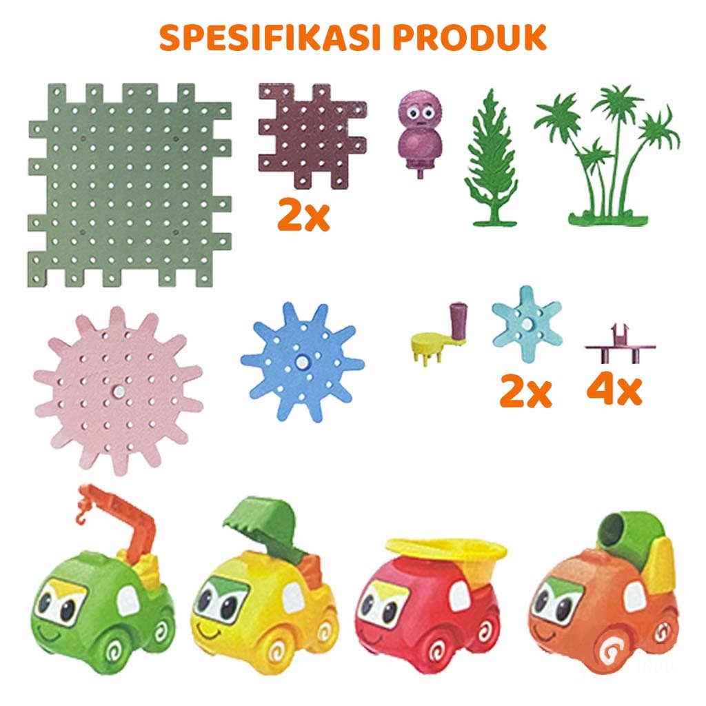 Mainan Edukasi Anak Puzzle DIY Building Blocks Bangunan Blok Edukasi
