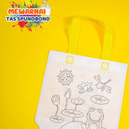 Mainan Edukasi Tas Spundbond Mewarnai 2 Sisi Bergambar DIY Coloring Goodie Bag Souvenir Ulang Tahun