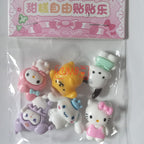 Mainan Sticker 3D Karakter Sanrio Akrilik Stiker Tempelan Lucu