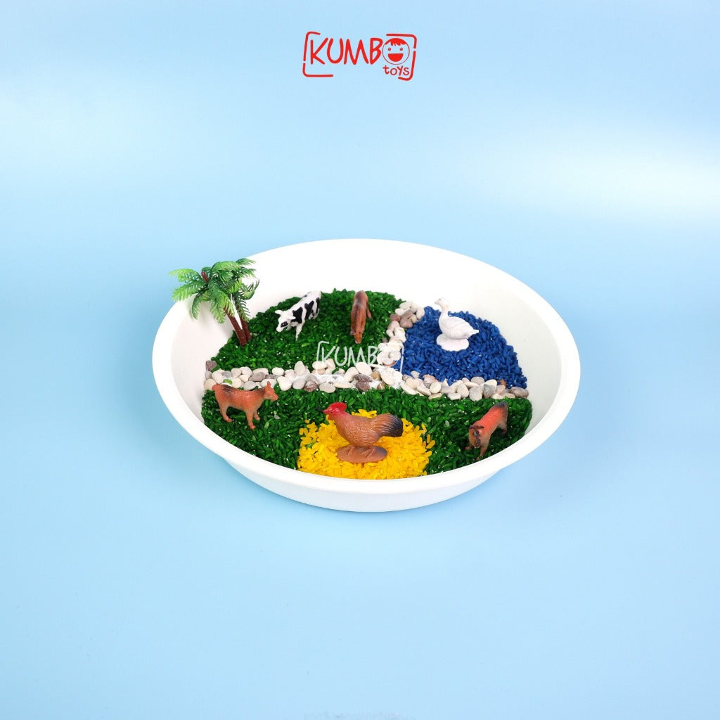 Tray Montessori Sensory Tray Nampan Bermain Anak Bulat Putih