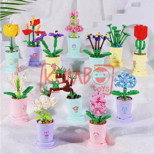 Mainan Edukasi Anak  BRICKS FLOWER Pot Bunga Mini Nano Blok Bouquet 3D Dekorasi