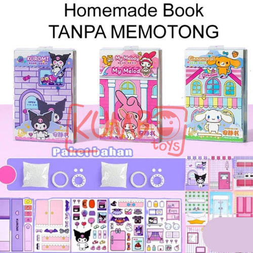 Mainan Edukasi Anak DIY Quiet Book Sanrio Busy Book Paper Doll