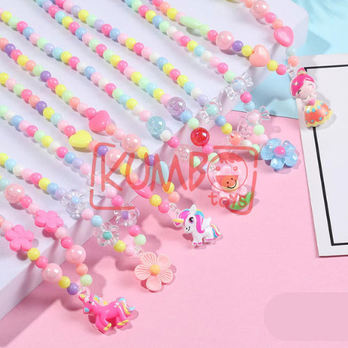 Kalung Manik Anak Karakter Beads Necklace Akrilik Aksesoris Kartun Korea