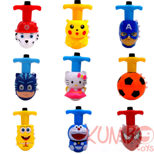 Mainan Edukasi Anak Gasing Karakter Gangsing Lampu LED Music Flashing Top