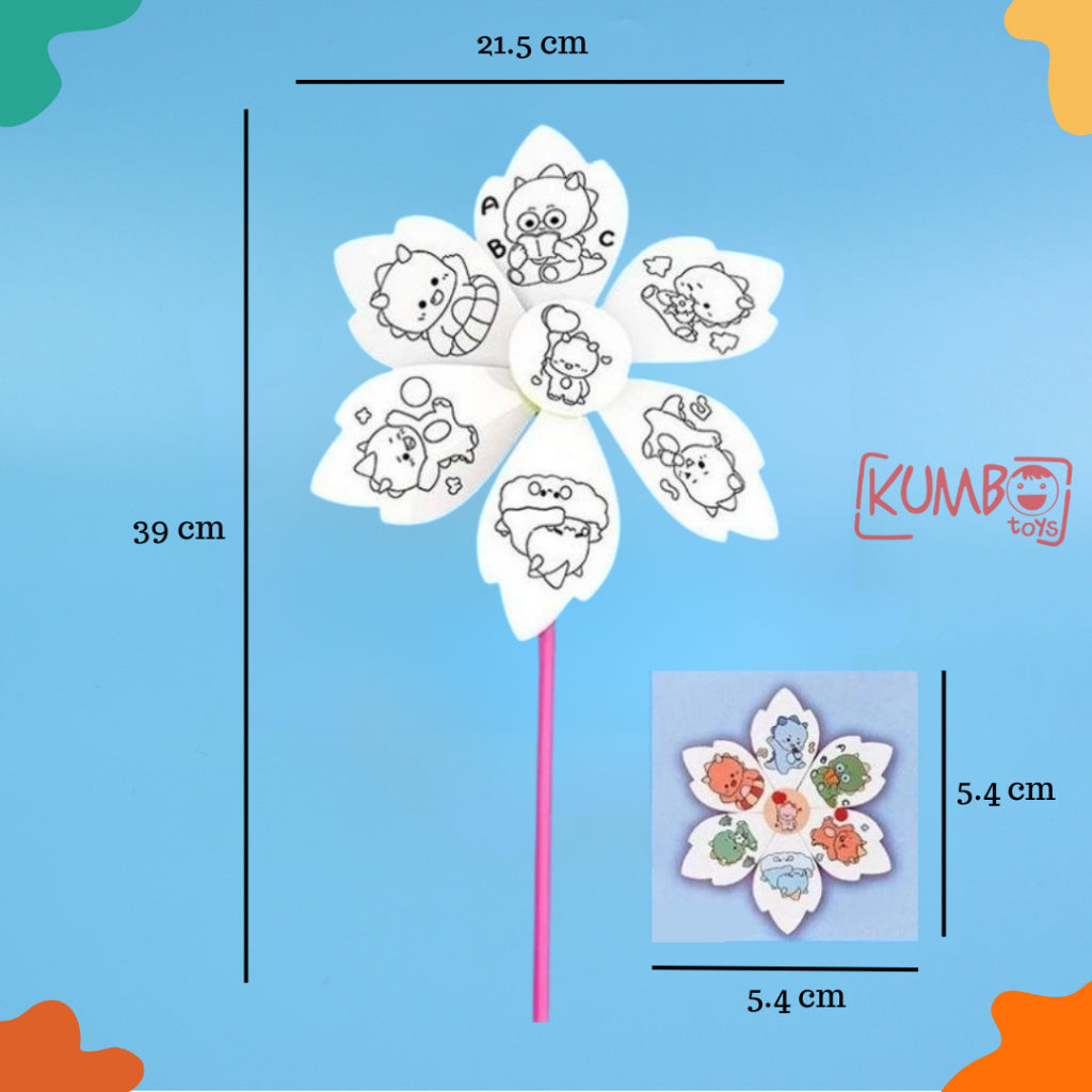 Mainan Edukasi Anak DIY Mewarnai Kincir Angin