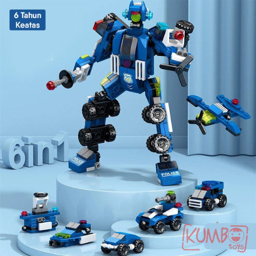 Mainan Edukasi Anak Bricks 6 In 1 Mainan Block