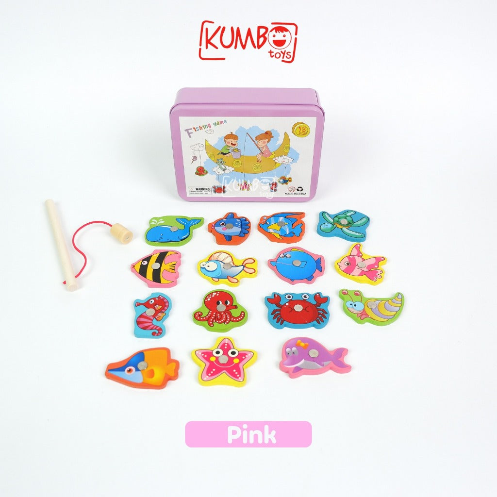 Mainan Edukasi Pancing Ikan Magnet Kotak Kaleng Fishing Toys