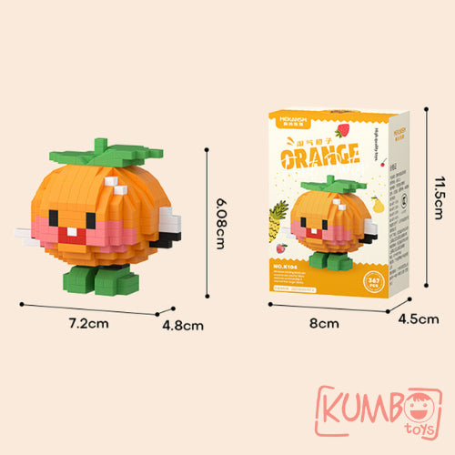 Mainan Anak Bricks Fruit Nano 3D Mainan Balok Susun Karakter Buah
