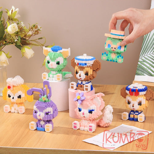 Mainan Anak Mini Block Model Karakter Kartun Lucu Balok Susun 3D Bricks