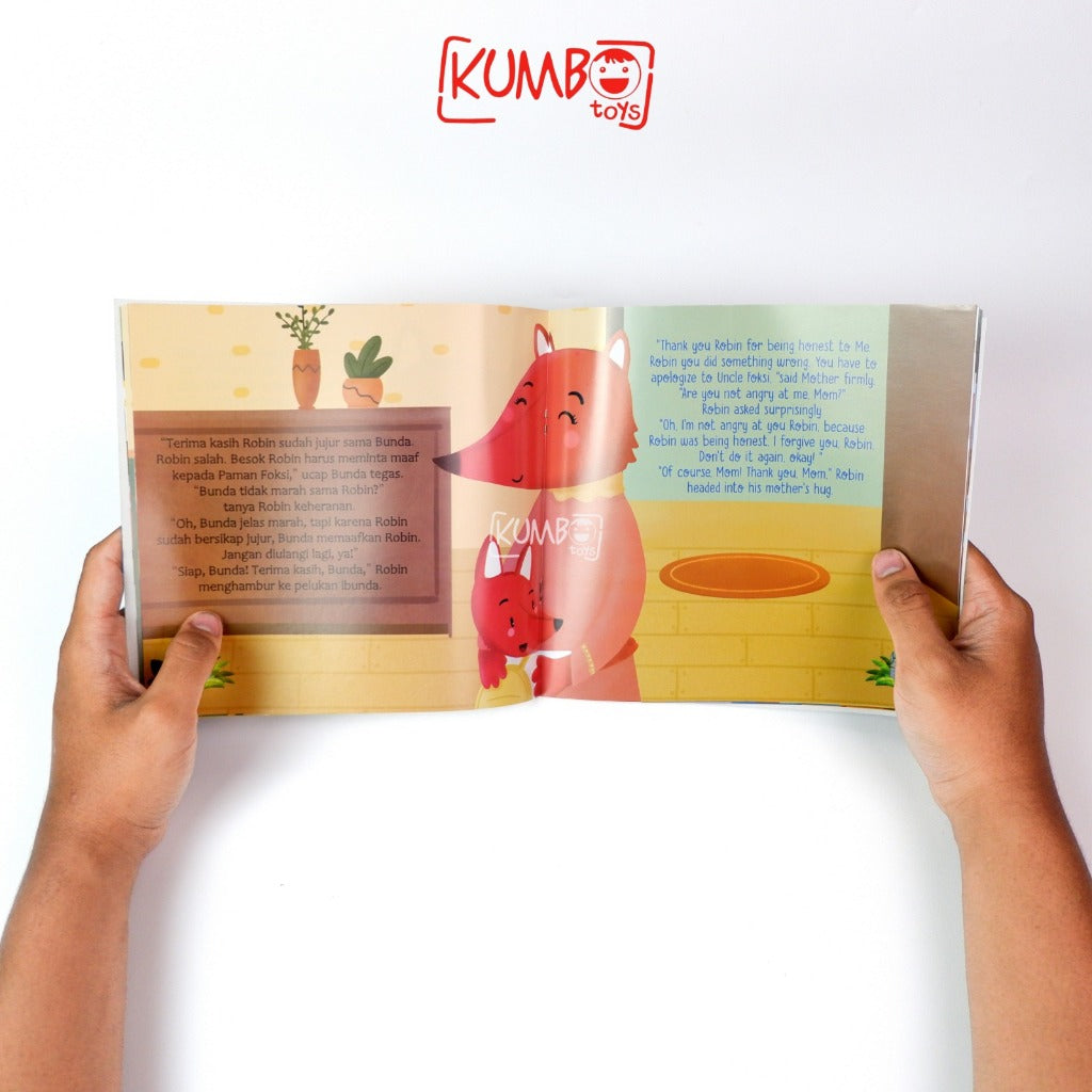 Buku Cerita Anak Bergambar/Buku Dongeng Fabel Bilingual Pembentuk Karakter