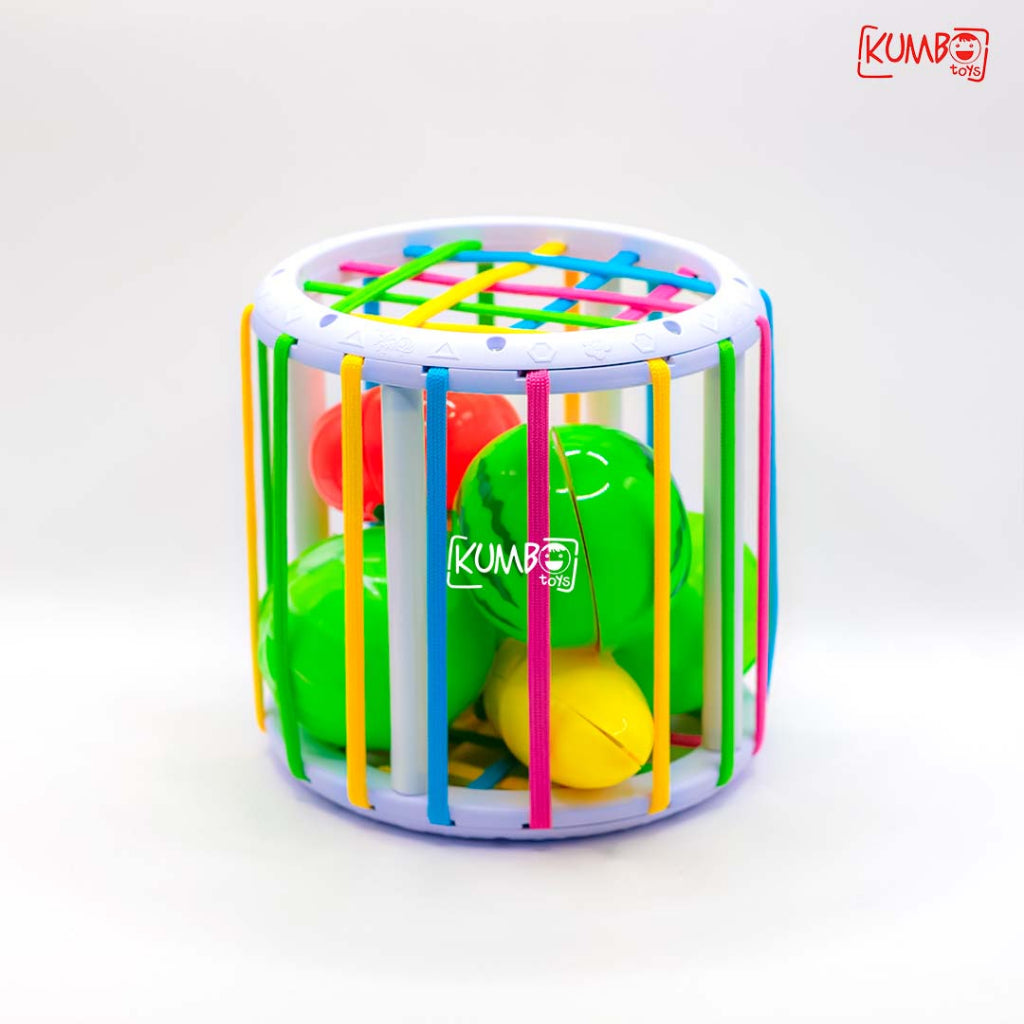 Mainan Edukasi Anak Shape Sorting Game Sortir Bentuk Buah dan Sayuran Potong Perekat