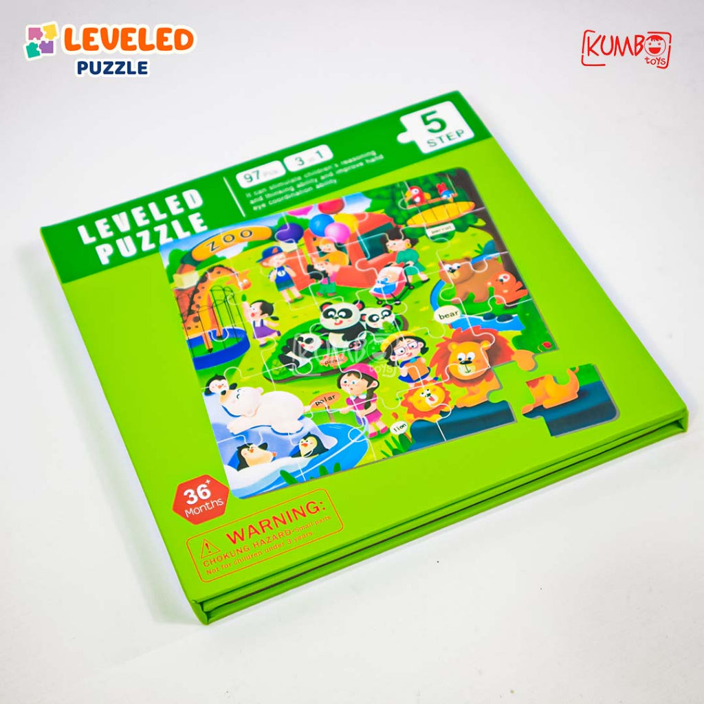 Mainan Edukasi Anak Leveled Puzzle Magnet 3 in 1 Buku Magnet Step Berlevel