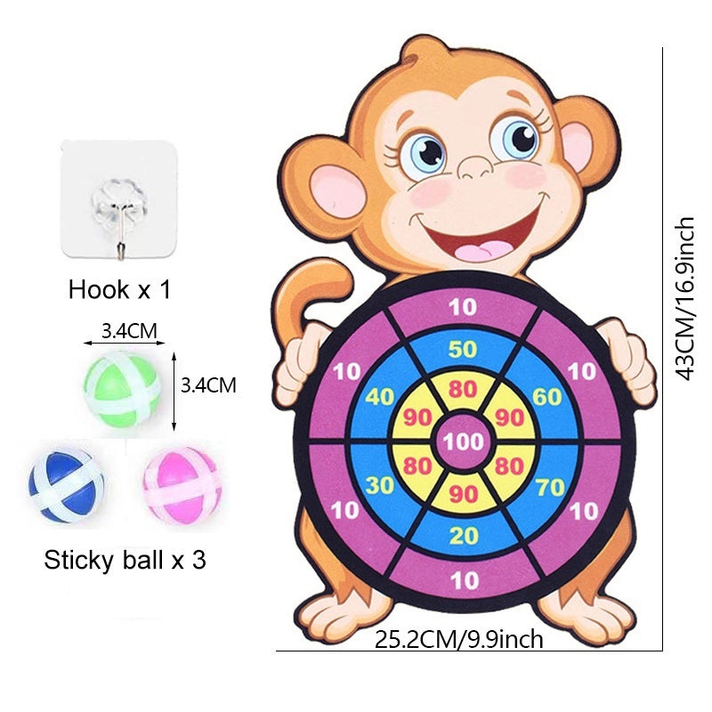 Mainan Edukasi Anak Lempar Bola Tempel Target Dart Ball