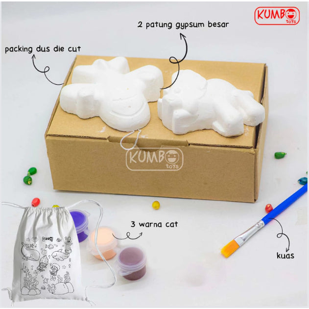 Mainan Edukasi Anak DIY Painting Gypsum Kit Mewarnai Patung Lukis Gypsum