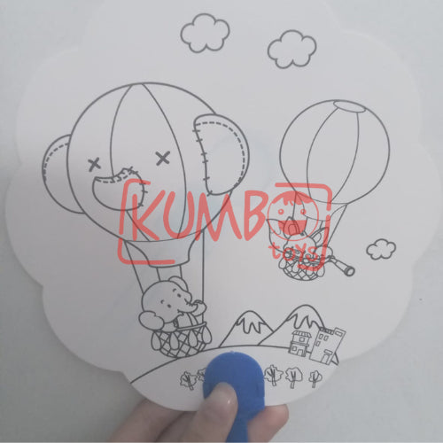 Mainan Edukasi Anak Kipas DIY Mewarnai Souvenir Hampers Anak