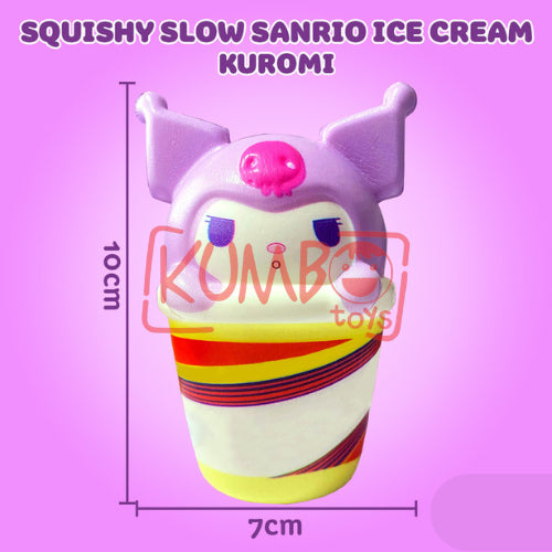 Mainan Edukasi Anak Squishy Slow SANRIO Ice Cream Stress Release Squeeze
