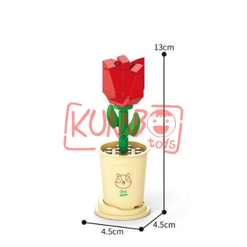 Mainan Edukasi Anak  BRICKS FLOWER Pot Bunga Mini Nano Blok Bouquet 3D Dekorasi