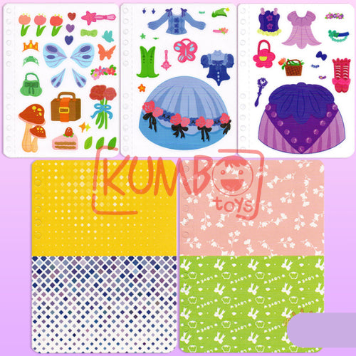 Mainan Edukasi Anak DIY Menempel Gaun Set Princess 3D Art Dress Kerajinan Artcraft