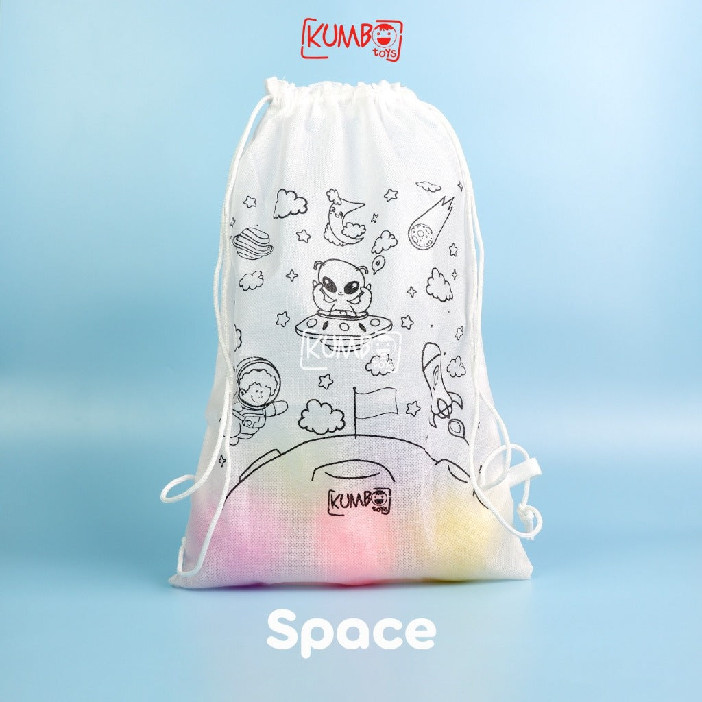 Tas Serut Anak Spunbond Bergambar DIY Coloring Goodie Bag Souvenir Ulang Tahun