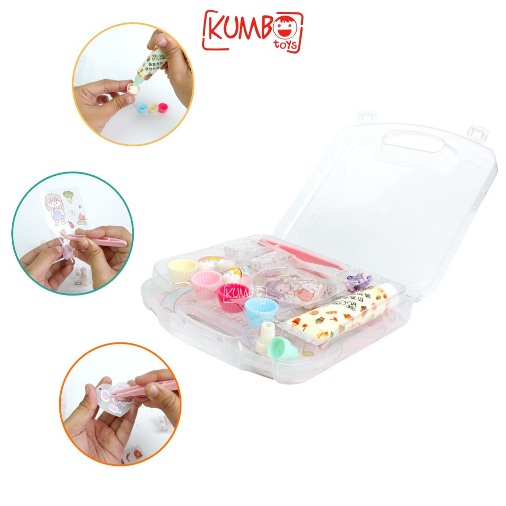 Mainan Edukasi DIY Cream Goo Card Set Krim Akrilik Gooka Aksesoris Hiasan Stiker Seni Kerajinan