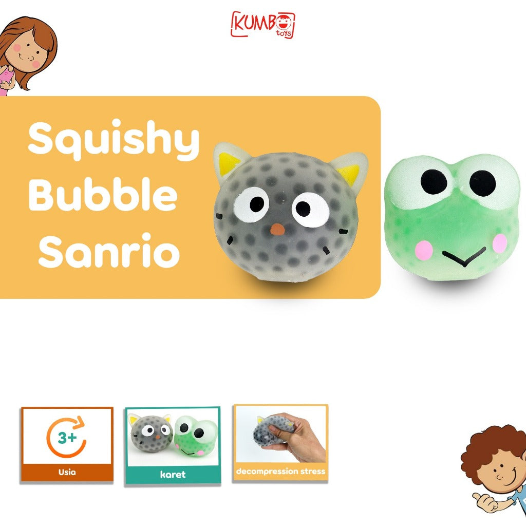 Mainan Edukasi Anak Squishy Bubble Karakter Sanrio Lucu Decompression Stress