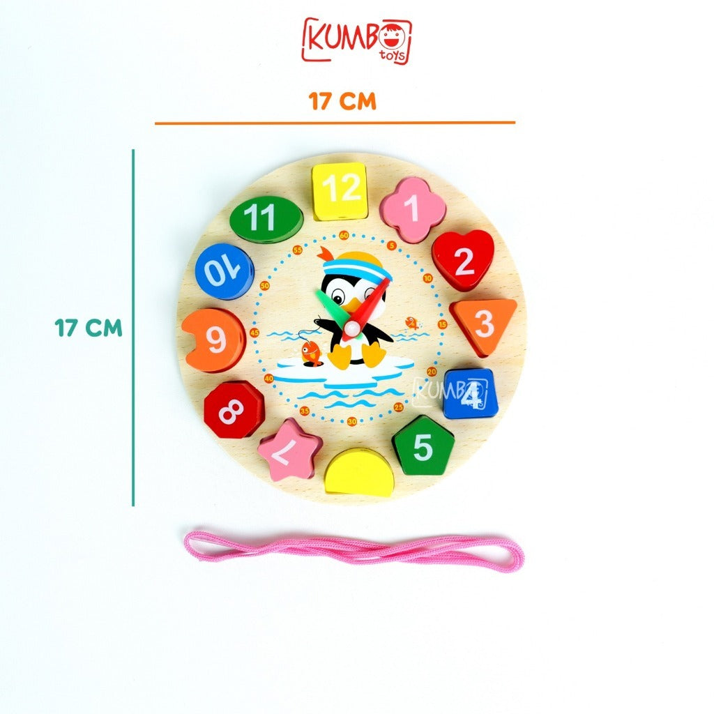 KUMBOTOYS Mainan Edukasi Anak Basic Shape Kayu Balok Geometri Puzzle 3D/Mainan Montesorri Anak