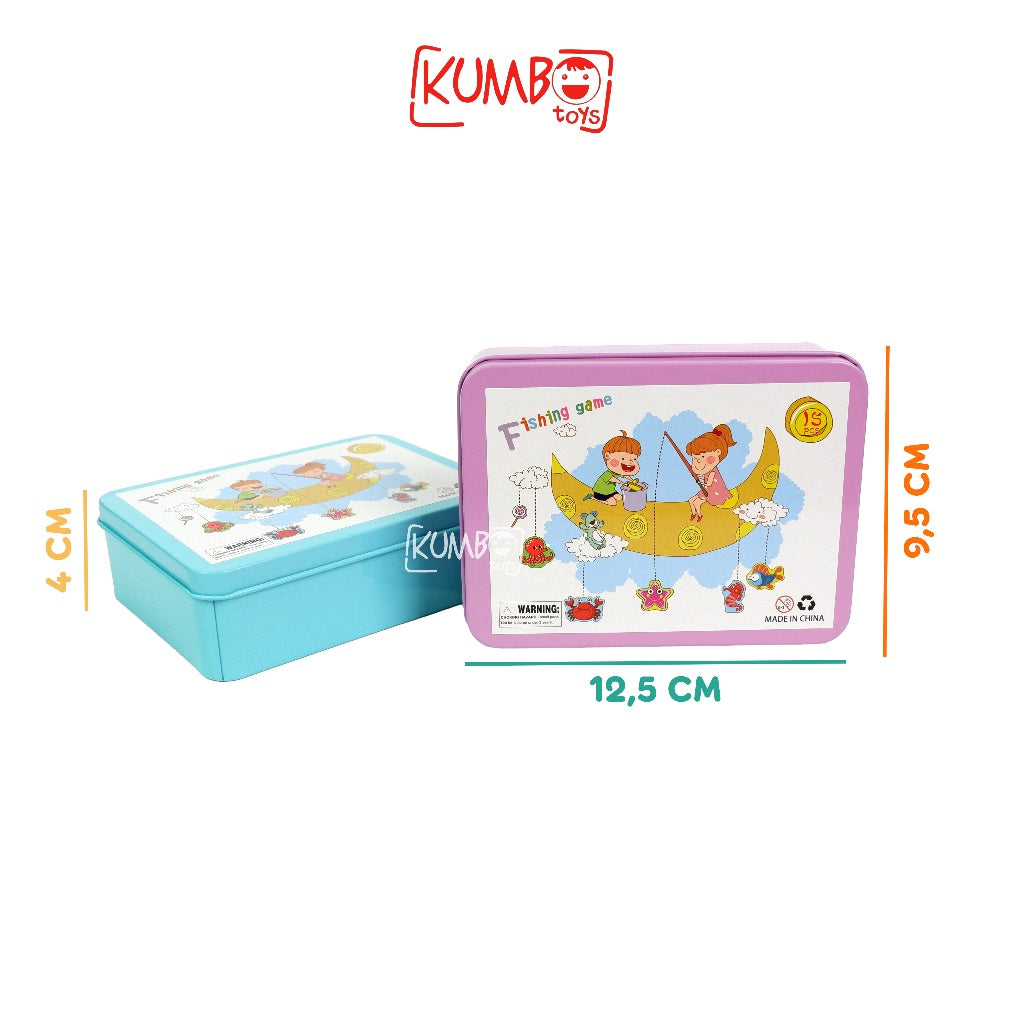 Mainan Edukasi Pancing Ikan Magnet Kotak Kaleng Fishing Toys
