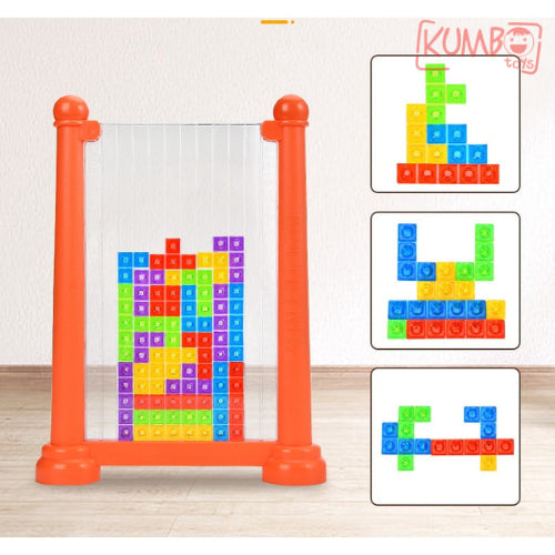 Mainan Edukasi Anak Tetris Block Game Puzzle Building Block Family Game