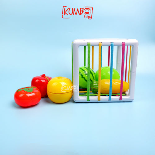 Mainan Edukasi Anak Shape Sorting Game Sortir Bentuk Buah dan Sayuran Potong Perekat