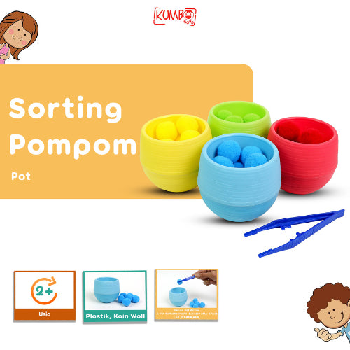 Sortir Warna Pompom Sorting Colour