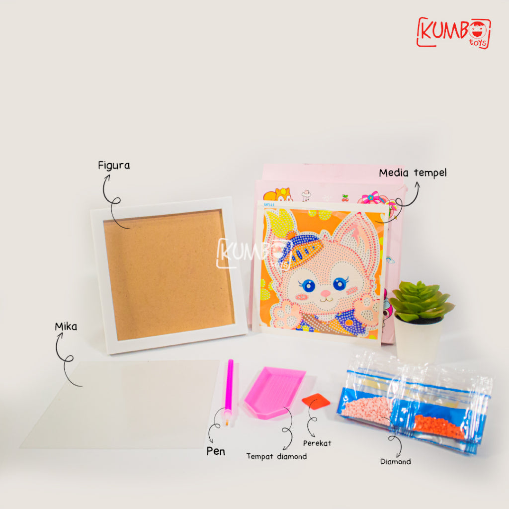 Mainan Edukasi Anak Diamond Painting Karakter Figura Akrilik